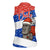 Chile Christmas Women Sleeveless Polo Shirt with Moai Statues Santa Hats Snowflakes and Flag Colors Design - Wonder Print Shop