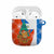 Nicaragua Christmas AirPods Case with Jaguar in Sleigh Christmas Tree Snowflakes and Flag Colors Design - Wonder Print Shop