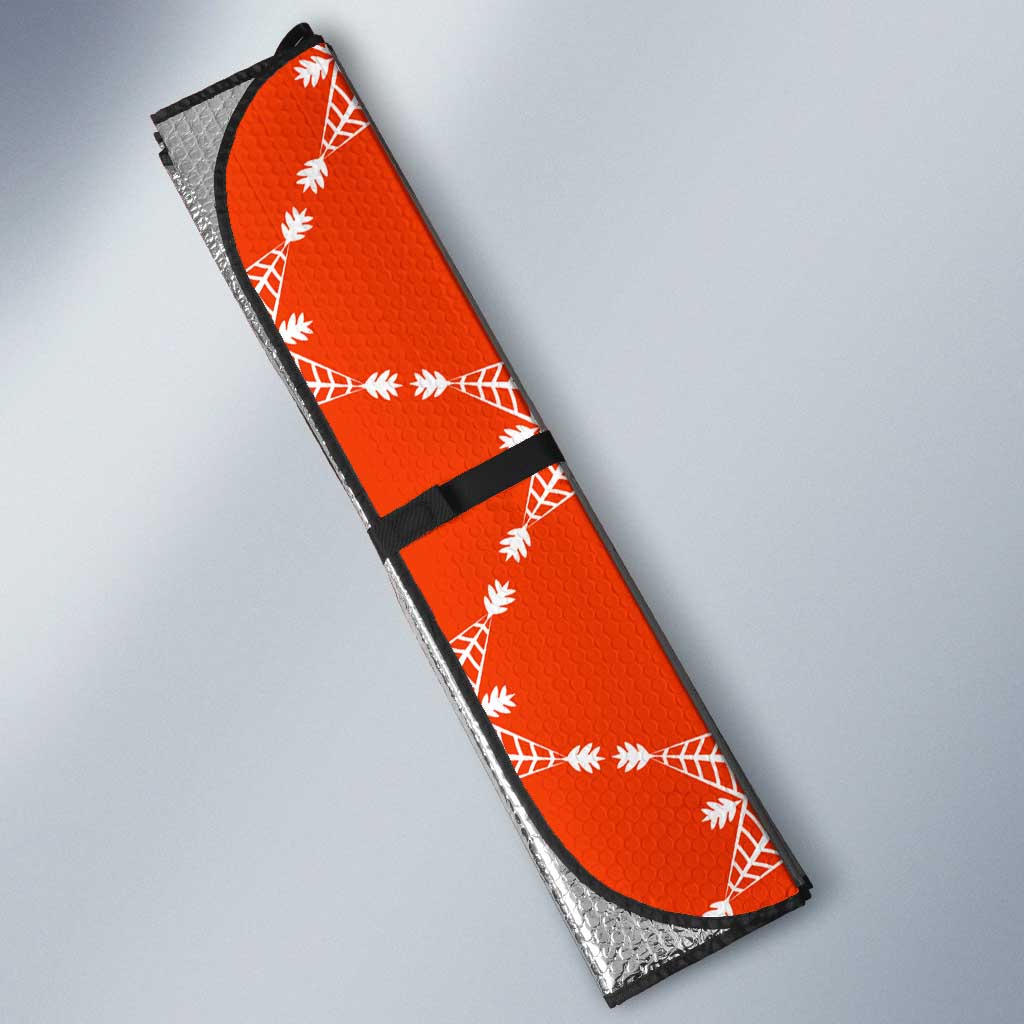 Nicaragua Christmas Auto Sun Shade with Jaguar in Sleigh Christmas Tree Snowflakes and Flag Colors Design - Wonder Print Shop