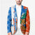 Nicaragua Christmas Blazer with Jaguar in Sleigh Christmas Tree Snowflakes and Flag Colors Design - Wonder Print Shop