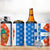 Nicaragua Christmas 4 in 1 Can Cooler Tumbler with Jaguar in Sleigh Christmas Tree Snowflakes and Flag Colors Design - Wonder Print Shop