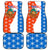 Nicaragua Christmas Car Mats with Jaguar in Sleigh Christmas Tree Snowflakes and Flag Colors Design - Wonder Print Shop