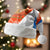Nicaragua Christmas Santa Hat with Jaguar in Sleigh Christmas Tree Snowflakes and Flag Colors Design - Wonder Print Shop