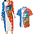 Nicaragua Christmas Couples Matching Long Sleeve Bodycon Dress and Hawaiian Shirt with Jaguar in Sleigh Christmas Tree Snowflakes and Flag Colors Design - Wonder Print Shop