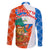 Nicaragua Christmas Family Matching Long Sleeve Bodycon Dress and Hawaiian Shirt with Jaguar in Sleigh Christmas Tree Snowflakes and Flag Colors Design - Wonder Print Shop
