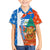 Nicaragua Christmas Family Matching Off Shoulder Maxi Dress and Hawaiian Shirt with Jaguar in Sleigh Christmas Tree Snowflakes and Flag Colors Design - Wonder Print Shop