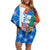 Nicaragua Christmas Family Matching Off Shoulder Short Dress and Hawaiian Shirt with Jaguar in Sleigh Christmas Tree Snowflakes and Flag Colors Design - Wonder Print Shop