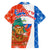 Nicaragua Christmas Family Matching Short Sleeve Bodycon Dress and Hawaiian Shirt with Jaguar in Sleigh Christmas Tree Snowflakes and Flag Colors Design - Wonder Print Shop