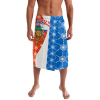 Nicaragua Christmas Lavalava with Jaguar in Sleigh Christmas Tree Snowflakes and Flag Colors Design - Wonder Print Shop