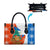 Nicaragua Christmas Leather Bag with Jaguar in Sleigh Christmas Tree Snowflakes and Flag Colors Design - Wonder Print Shop