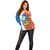 Nicaragua Christmas Off Shoulder Sweater with Jaguar in Sleigh Christmas Tree Snowflakes and Flag Colors Design - Wonder Print Shop