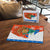 Nicaragua Christmas Puzzle with Jaguar in Sleigh Christmas Tree Snowflakes and Flag Colors Design - Wonder Print Shop