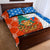 Nicaragua Christmas Quilt Bed Set with Jaguar in Sleigh Christmas Tree Snowflakes and Flag Colors Design - Wonder Print Shop