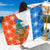 Nicaragua Christmas Sarong with Jaguar in Sleigh Christmas Tree Snowflakes and Flag Colors Design - Wonder Print Shop