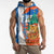 Nicaragua Christmas Sleeveless Hoodie with Jaguar in Sleigh Christmas Tree Snowflakes and Flag Colors Design - Wonder Print Shop