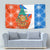 Nicaragua Christmas Tapestry with Jaguar in Sleigh Christmas Tree Snowflakes and Flag Colors Design - Wonder Print Shop