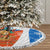 Nicaragua Christmas Tree Skirt with Jaguar in Sleigh Christmas Tree Snowflakes and Flag Colors Design - Wonder Print Shop