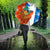 Nicaragua Christmas Umbrella with Jaguar in Sleigh Christmas Tree Snowflakes and Flag Colors Design - Wonder Print Shop