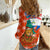 Nicaragua Christmas Women Casual Shirt with Jaguar in Sleigh Christmas Tree Snowflakes and Flag Colors Design - Wonder Print Shop