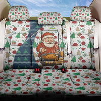 Nicaragua Christmas Back Car Seat Cover with Santa Cooking Gallina Rellena Tree Flag and Festive Icons Design - Wonder Print Shop