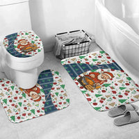 Nicaragua Christmas Bathroom Set with Santa Cooking Gallina Rellena Tree Flag and Festive Icons Design - Wonder Print Shop