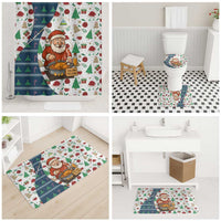 Nicaragua Christmas Bathroom Set with Santa Cooking Gallina Rellena Tree Flag and Festive Icons Design - Wonder Print Shop