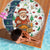 Nicaragua Christmas Beach Blanket with Santa Cooking Gallina Rellena Tree Flag and Festive Icons Design - Wonder Print Shop
