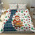 Nicaragua Christmas Bedding Set with Santa Cooking Gallina Rellena Tree Flag and Festive Icons Design - Wonder Print Shop
