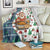Nicaragua Christmas Blanket with Santa Cooking Gallina Rellena Tree Flag and Festive Icons Design - Wonder Print Shop