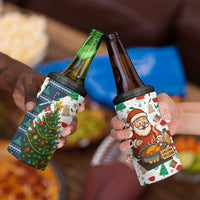 Nicaragua Christmas 4 in 1 Can Cooler Tumbler with Santa Cooking Gallina Rellena Tree Flag and Festive Icons Design - Wonder Print Shop