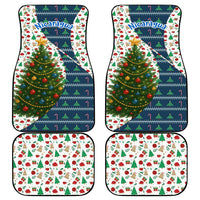 Nicaragua Christmas Car Mats with Santa Cooking Gallina Rellena Tree Flag and Festive Icons Design - Wonder Print Shop