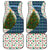 Nicaragua Christmas Car Mats with Santa Cooking Gallina Rellena Tree Flag and Festive Icons Design - Wonder Print Shop