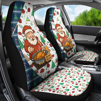 Nicaragua Christmas Car Seat Cover with Santa Cooking Gallina Rellena Tree Flag and Festive Icons Design - Wonder Print Shop
