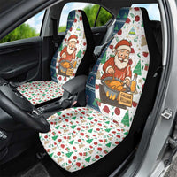 Nicaragua Christmas Car Seat Cover with Santa Cooking Gallina Rellena Tree Flag and Festive Icons Design - Wonder Print Shop