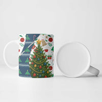 Nicaragua Christmas Ceramic Mug with Santa Cooking Gallina Rellena Tree Flag and Festive Icons Design - Wonder Print Shop