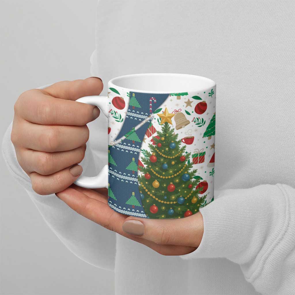 Nicaragua Christmas Ceramic Mug with Santa Cooking Gallina Rellena Tree Flag and Festive Icons Design - Wonder Print Shop
