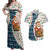 Nicaragua Christmas Couples Matching Off Shoulder Maxi Dress and Hawaiian Shirt with Santa Cooking Gallina Rellena Tree Flag and Festive Icons Design - Wonder Print Shop