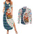 Nicaragua Christmas Couples Matching Summer Maxi Dress and Long Sleeve Button Shirt with Santa Cooking Gallina Rellena Tree Flag and Festive Icons Design - Wonder Print Shop