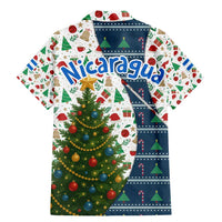 Nicaragua Christmas Family Matching Mermaid Dress and Hawaiian Shirt with Santa Cooking Gallina Rellena Tree Flag and Festive Icons Design - Wonder Print Shop