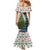 Nicaragua Christmas Family Matching Mermaid Dress and Hawaiian Shirt with Santa Cooking Gallina Rellena Tree Flag and Festive Icons Design - Wonder Print Shop