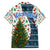 Nicaragua Christmas Family Matching Off The Shoulder Long Sleeve Dress and Hawaiian Shirt with Santa Cooking Gallina Rellena Tree Flag and Festive Icons Design - Wonder Print Shop