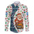 Nicaragua Christmas Family Matching Off The Shoulder Long Sleeve Dress and Hawaiian Shirt with Santa Cooking Gallina Rellena Tree Flag and Festive Icons Design - Wonder Print Shop