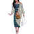 Nicaragua Christmas Family Matching Off The Shoulder Long Sleeve Dress and Hawaiian Shirt with Santa Cooking Gallina Rellena Tree Flag and Festive Icons Design - Wonder Print Shop