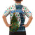 Nicaragua Christmas Family Matching Off Shoulder Maxi Dress and Hawaiian Shirt with Santa Cooking Gallina Rellena Tree Flag and Festive Icons Design - Wonder Print Shop