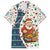Nicaragua Christmas Family Matching Off Shoulder Maxi Dress and Hawaiian Shirt with Santa Cooking Gallina Rellena Tree Flag and Festive Icons Design - Wonder Print Shop