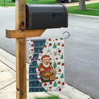 Nicaragua Christmas Garden Flag with Santa Cooking Gallina Rellena Tree Flag and Festive Icons Design - Wonder Print Shop