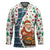 Nicaragua Christmas Hockey Jersey with Santa Cooking Gallina Rellena Tree Flag and Festive Icons Design - Wonder Print Shop