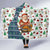 Nicaragua Christmas Hooded Blanket with Santa Cooking Gallina Rellena Tree Flag and Festive Icons Design - Wonder Print Shop