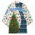 Nicaragua Christmas Kimono with Santa Cooking Gallina Rellena Tree Flag and Festive Icons Design - Wonder Print Shop