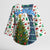 Nicaragua Christmas Kimono Sleeve Blouse with Santa Cooking Gallina Rellena Tree Flag and Festive Icons Design - Wonder Print Shop